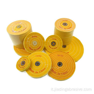 6 * 60 disco pad per ruote di lucidatura gialle per trapano